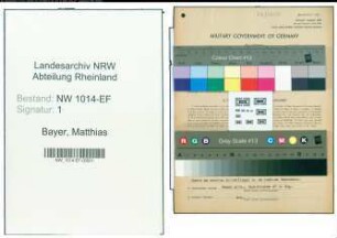 Entnazifizierung Matthias Bayer , geb. 21.02.1910 (Kaufmaennischer Angestellter)