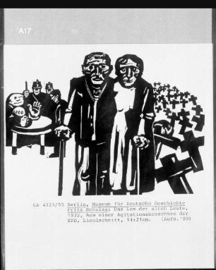 Aus einer Agitationsbroschüre der KPD — Das Los der alten Leute