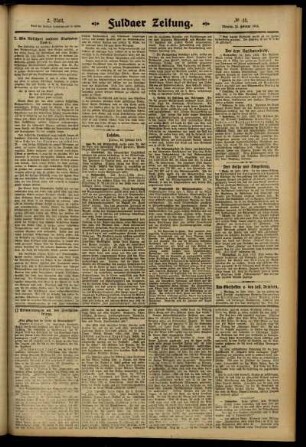 Zweite Ausgabe vom Dienstag, den 25. Februar 1913.