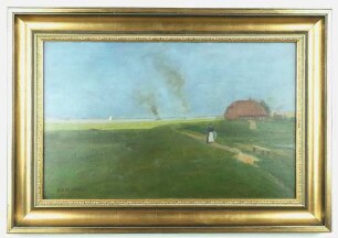 K. O. Matthaei: Haus am Elbdeich bei Otterndorf (um 1910)