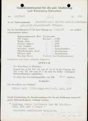 Landenberger, Gustav Adolf
