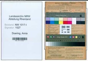 Entnazifizierung Anna Doering , geb. 28.07.1900 ()