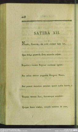 Satira XII.