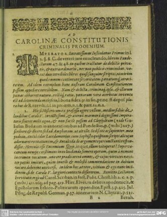 Ad Carolinae Constitutionis Criminalis Prooemium