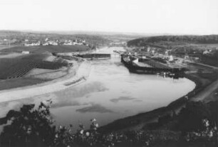 Bau Staustufe Palzem/Mosel