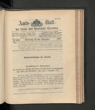 No. 300, 28. November 1917