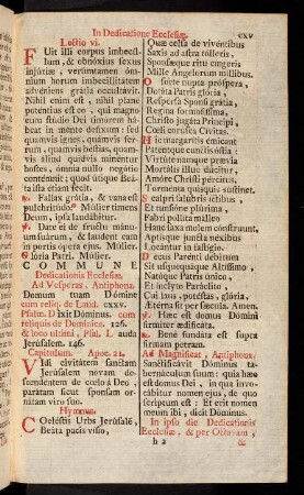 cxv-cxxxix, Commune Dedicatione Ecclesiæ.-Infra Oct. Dedicationis Ecclesiæ.