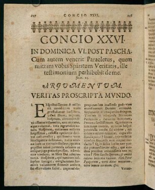 247-264, Concio XXVI. in dominica VI. post pascha