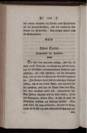 Achtes Capitel. Heilmethode der Faulfieber.