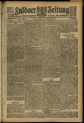Ausgabe vom Dienstag, den 10. September 1912.