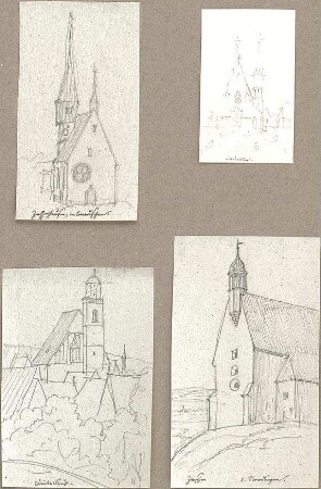 Hoffstadt, Friedrich; Kassette 1: Mappe 1. Kirchen (925-972) - u. a. in Ladenburg, Nördlingen (Perspektiven)