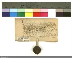 Revers Eberhards von Buchenau bezüglich [seiner Verpflichtung als Burgmann] auf der Burg Bingenheim durch Hermann [von Buchenau], Abt von Fulda
