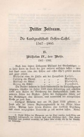 17. Wilhelm IV., der Weise. 1567 - 1592.