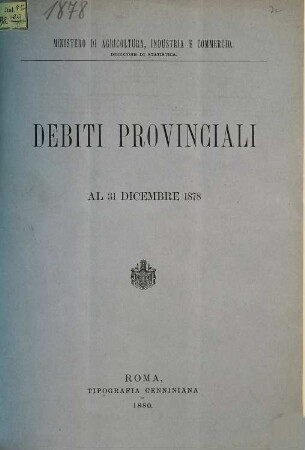 Debiti provinciali. 1878 (1880)