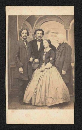 Familienfoto: Franz Brentano, Theophil Funk-Brentano, Sophia Funk-Brentano, Joseph Merkel