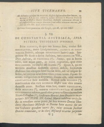 §. VII. De Constantia Austriaca, Avia Paterna Theoderici Iunioris