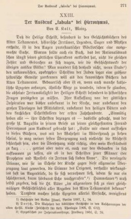 271-287 Der Ausdruck "fabula" bei Hieronymus