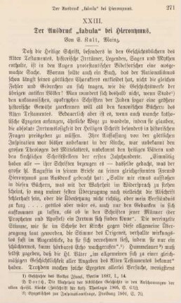 271-287 Der Ausdruck "fabula" bei Hieronymus