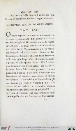 Agrippina Moglie di Germanico Tav. LVII