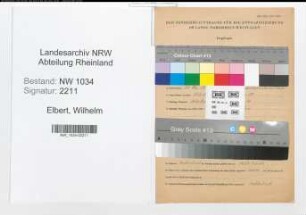 Entnazifizierung Wilhelm Elbert , geb. 27.05.1907 (Inspektor)
