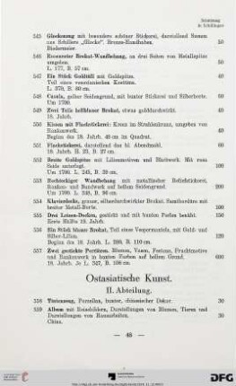 Ostasiatische Kunst II. Abteilung (Nr. 558-566)