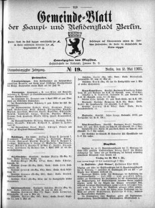 1903,19: No. 19, 10. Mai 1903