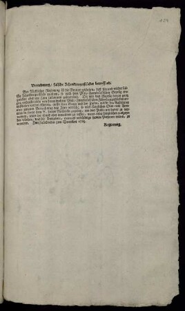 Verordnung, falsche Zehenkreuzerstücker betreffend : Zweybrücken den 3ten December 1765.