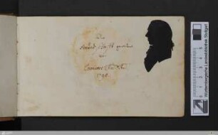 Johann Caspar Camerer (1772-1847): Besitzvermerk mit Schattenriss