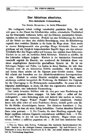 Der Ablativus absolutus