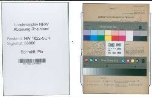 Entnazifizierung Pia Schmidt , geb. 02.11.1910 ()