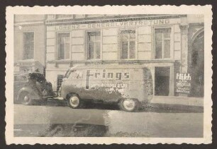 Ansichtskarte Kastenwagen der Firma "Josef Frings", Bürobedarf