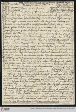 Korrespondenz von Alice und Ludwig Klein: Brief von Alice Klein und Ludwig Klein an Irmgard Klein, Kurt Klein und Max Klein