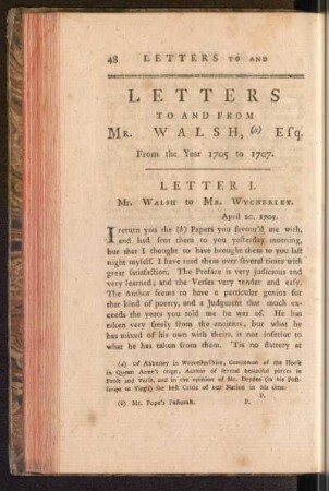 Letters To And From Mr. Walsh, Esq.