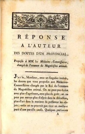 Réponse aux doutes sur le Magnétisme animal
