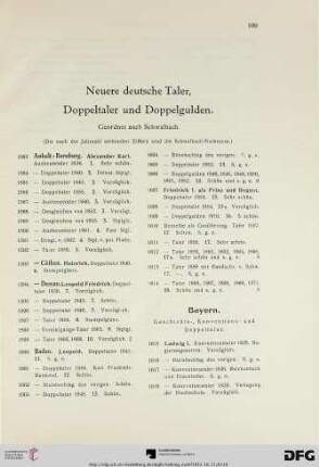 Neuere deutsche Taler, Doppeltaler und Doppelgulden (Nr. 1583-2131)