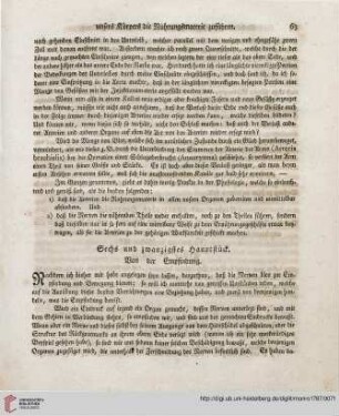 Sechs und zwanzigstes Hauptstück: Von der Empfindung