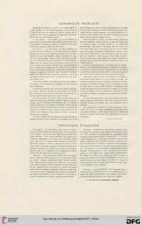 Chronique étrangère