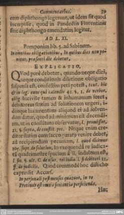 Ad L.XI. Pomponius lib. 5. ad Sabinum
