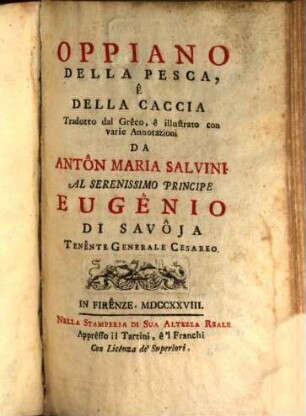 Della pesca e della caccia