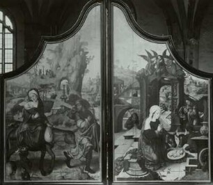 Zwei Flügel eines Klappaltars (Innenseiten)