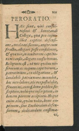 Peroratio.