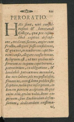 Peroratio.