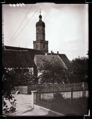 Kirchturm, Foto: Schuster Mai 1913