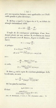 Sur les surfaces de révolution. [Fortsetzung]