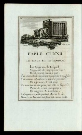 Fable CLXXII. Le Singe Et Le Léopard.
