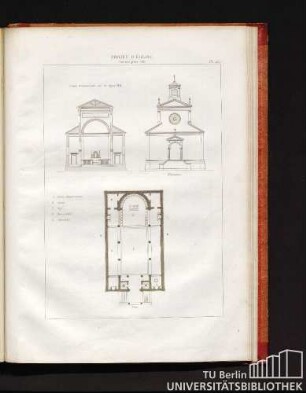 Projet d'église. Pour une petite ville. Pl. 45.