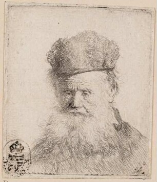 Bärtiger Greis mit Pelzmütze