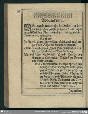 Abdankung : Abdanckung