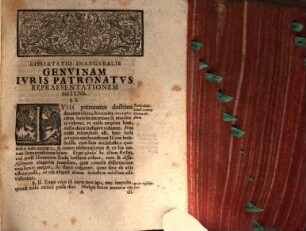 Diss. inaug. iur. qua iuris patronatus genuina repraesentatio ...