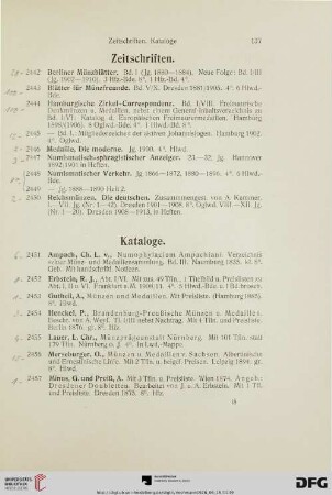 Kataloge (Nr. 2451-1467)